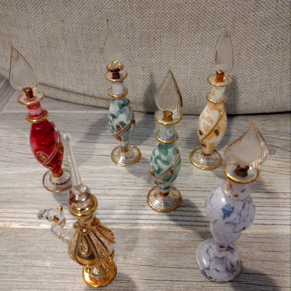 Small Vintage Egyptian Decorative Perfume Bottles